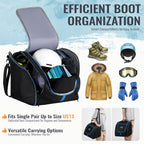 Ski Bag & Boot Bag Combo, Padded Ski Carrier Black & Blue
