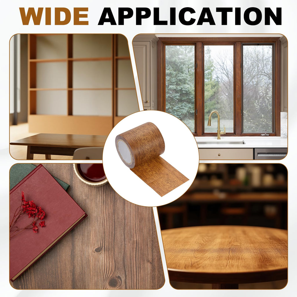Wood Grain Repair Tape, 2.2" x 15ft Self Adhesive Mahogany