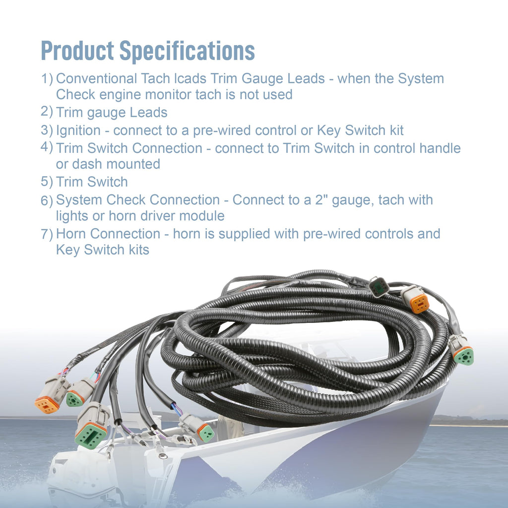 Outboard System Check Main Modular Wiring Harness Cable Replace 0176340