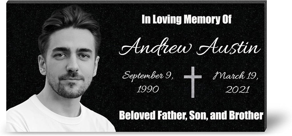 Memorial Plaques for Outdoors Personalized Tiny Headstone Small Grave Stone, Little Tombstones, Memory Plaques for
