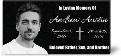 Memorial Plaques for Outdoors Personalized Tiny Headstone Small Grave Stone, Little Tombstones, Memory Plaques for