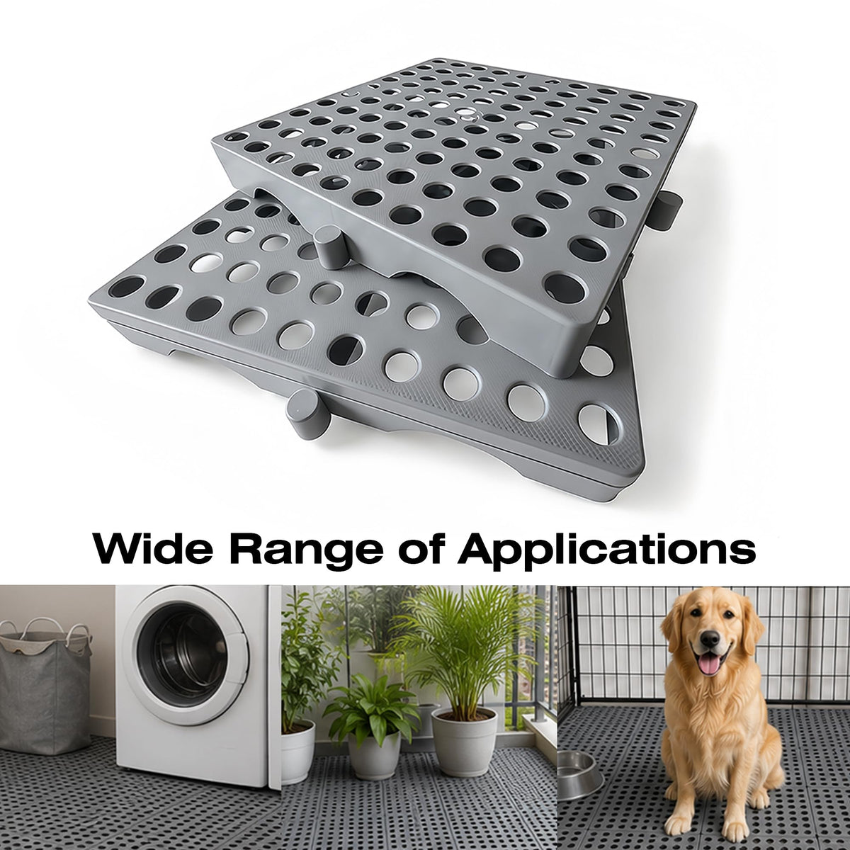 Small Plastic Pallets, 12-Pack 7.9 x 7.9 x 1.18 In Pallets for Outside