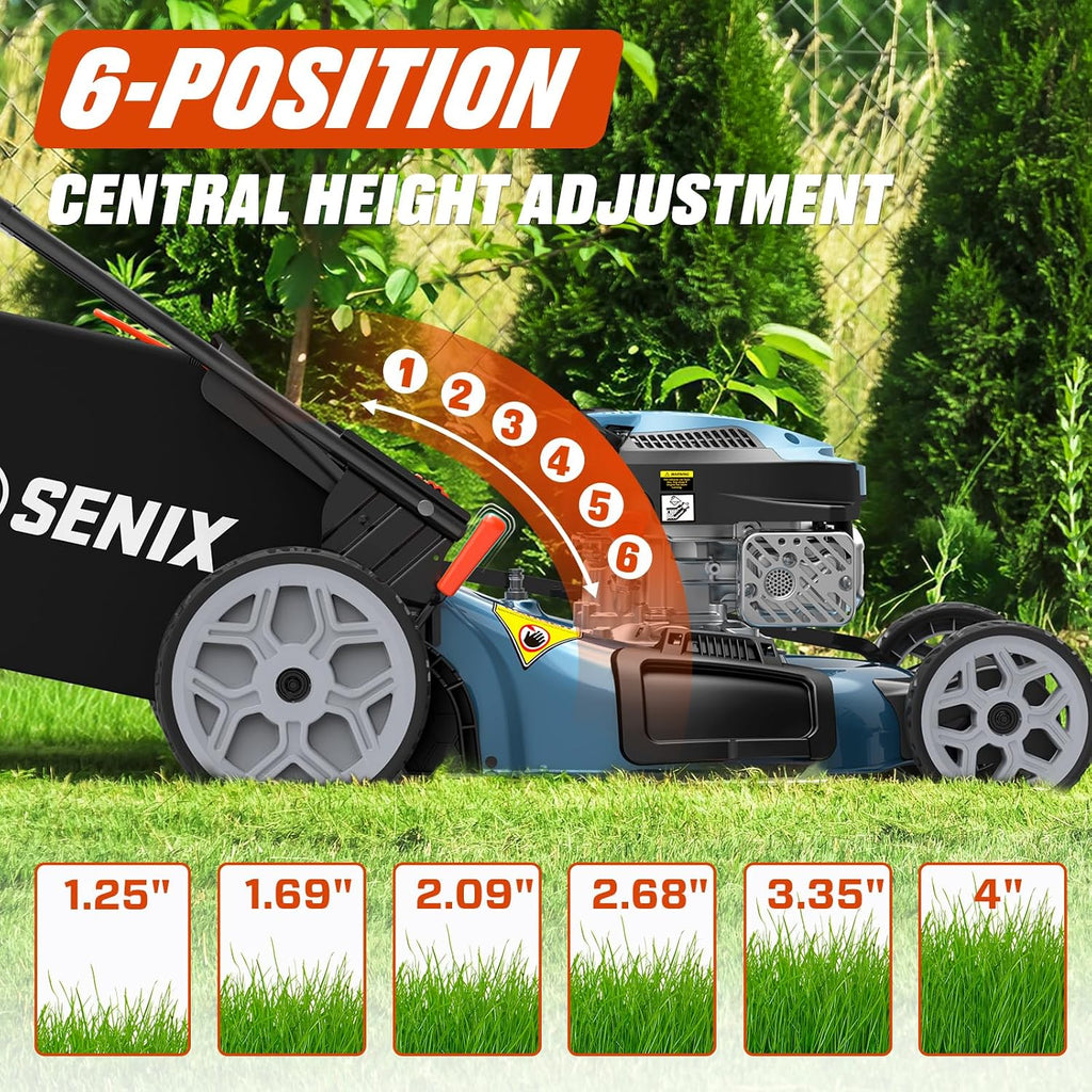 22'' Self Propelled Gas Lawn Mower, 170cc Gas Lawnmower,Easy Start | 4-Cycle Engine, 3-in-1 (Bagging/Mulching/Side