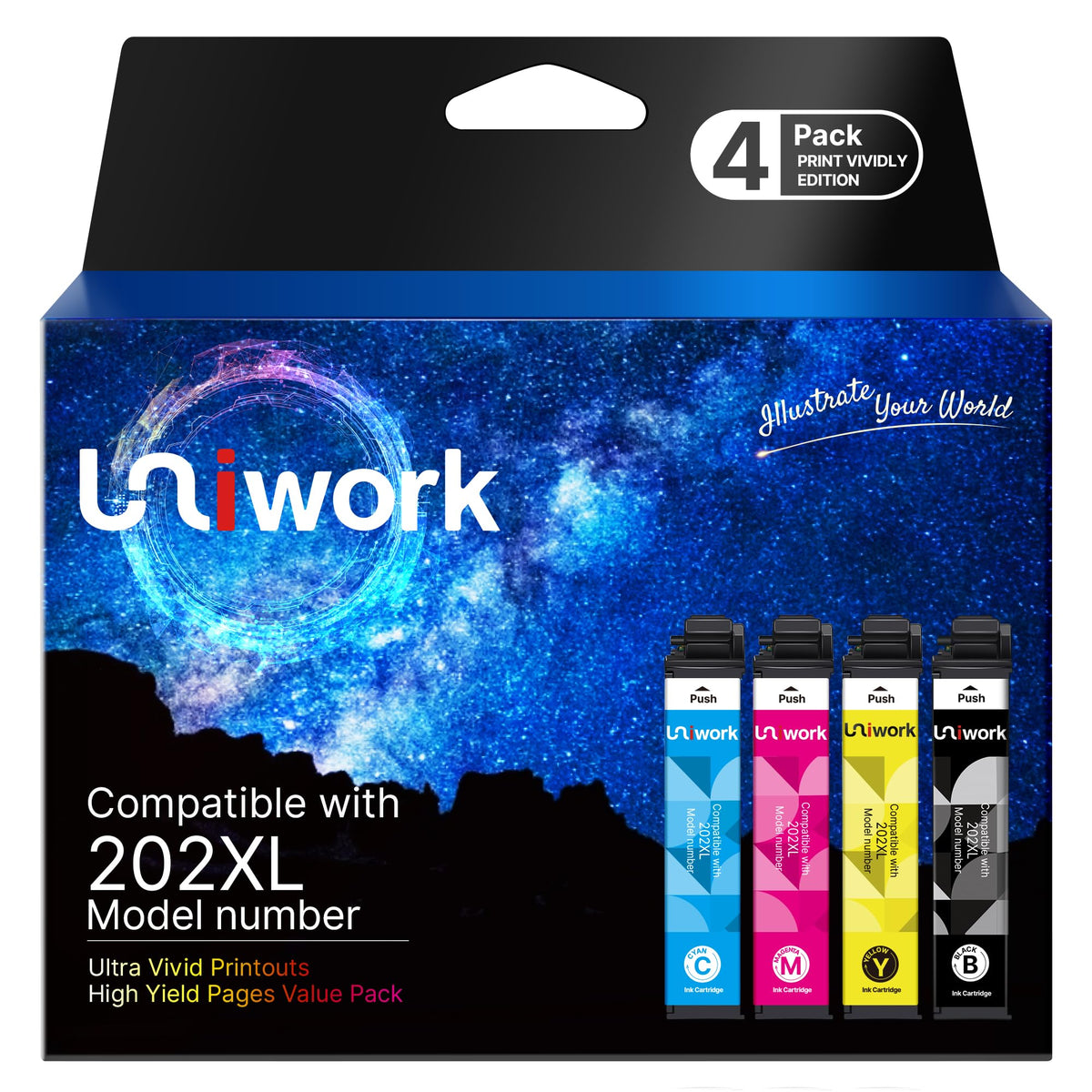 Remanufactured Replacement for Epson 202XL Ink Cartridges Multipack