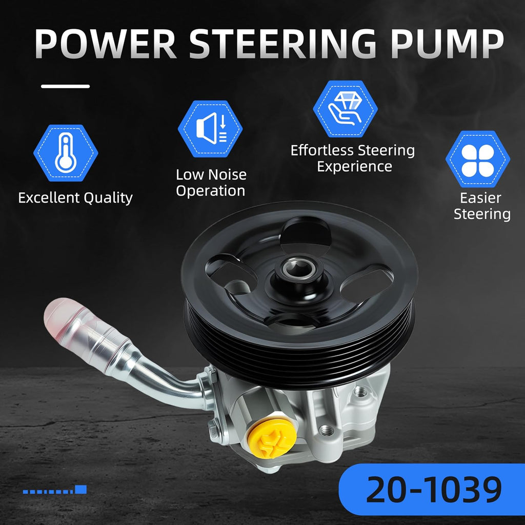 Power Steering Pump with Pulley, 2012-2017 for Jeep Wrangler