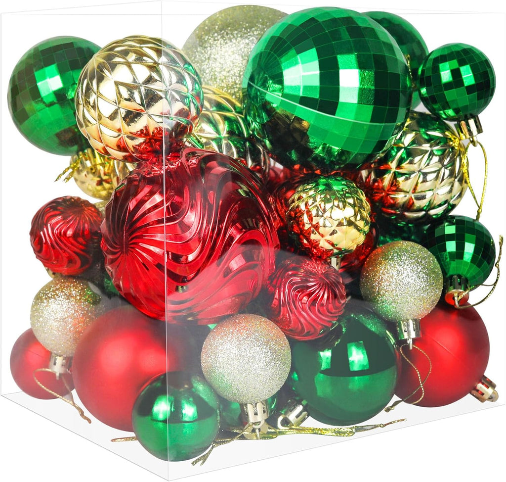 Christmas Tree Ornaments - 36 PCS Shatterproof Christmas Ball Ornaments Set for Holiday, Wreath & Party Decorations