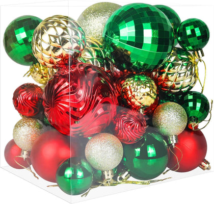 Christmas Tree Ornaments - 36 PCS Shatterproof Christmas Ball Ornaments Set for Holiday, Wreath & Party Decorations