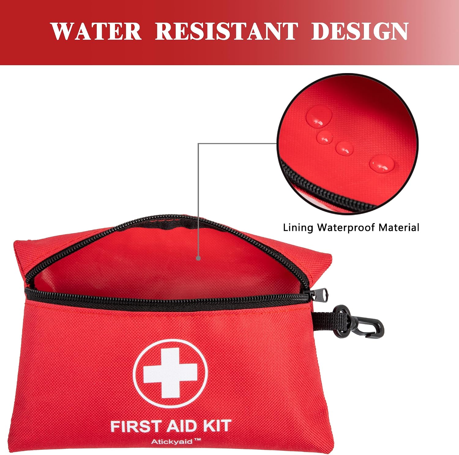 Mini First Aid Kit - 140 Piece Small First Aid Medical Kit for Car, Home, Office, Travel, Camping, Sports, Outdoor