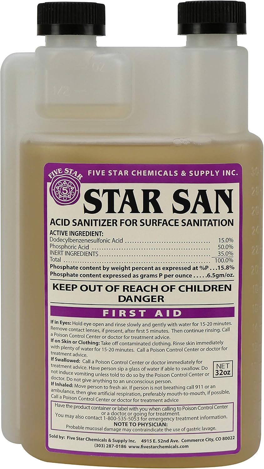 Five Star - 6022b_ - Star San - 32 Ounce - High Foaming Sanitizer