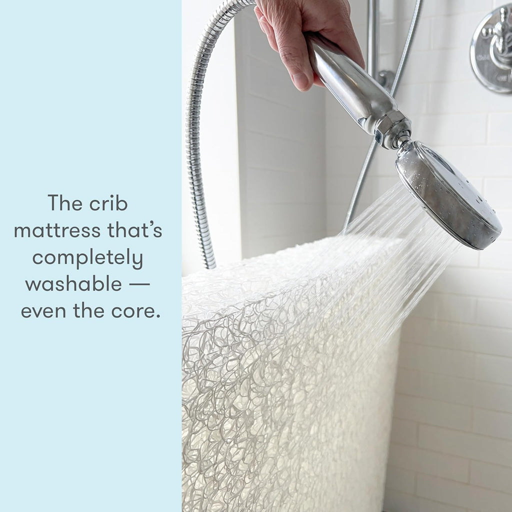 Waterproof Crib Mattress and Toddler Bed - Ultra-Breathable Proven to Reduce Suffocation Risk, Washable Core & Cover
