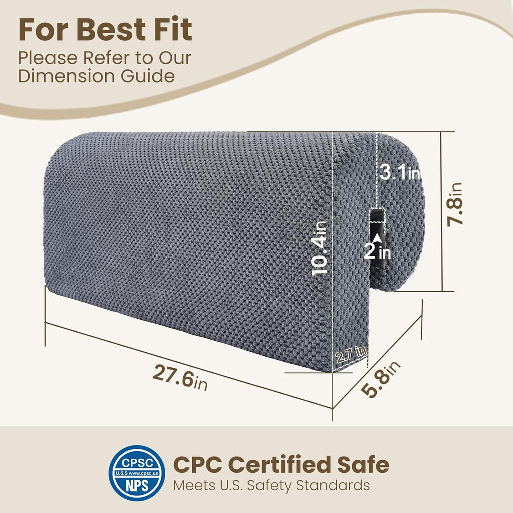 Toddlers' Bed Rail Bumpers Protector, Children's Bed Guardrail Padding, Soft Cushioned Barrier, Increased Height