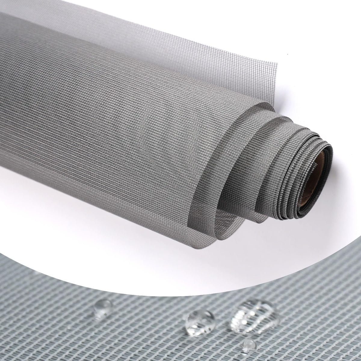 High Density dustproof and Pollen Proof net Window Screen mesh roll Used to Replace Screen Windows and Doors (Grey: