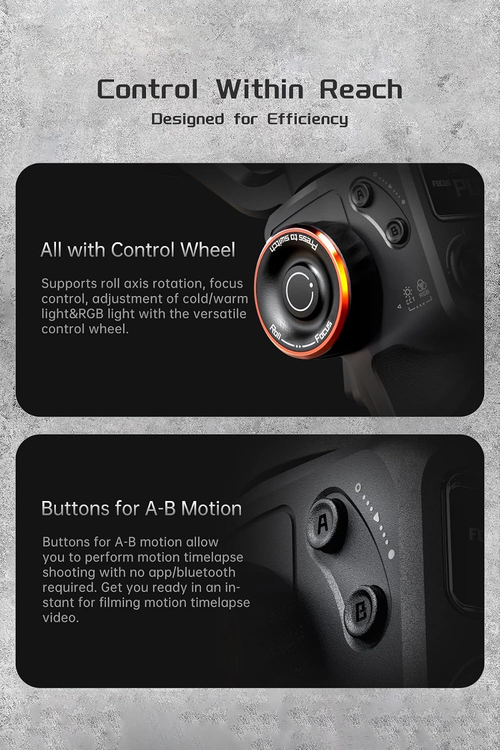 iSteady M6 Gimbal Stabilizer for Smartphone, 3-Axis Cell Phone Stabilizer Built-in OLED Display 400g Payload Reverse