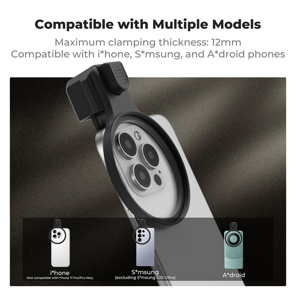 67mm Press-on CPL Phone Lens Filter Kit | Polarizing Filter Compatible with iPhone 17/16/15/14/13/12 Standard