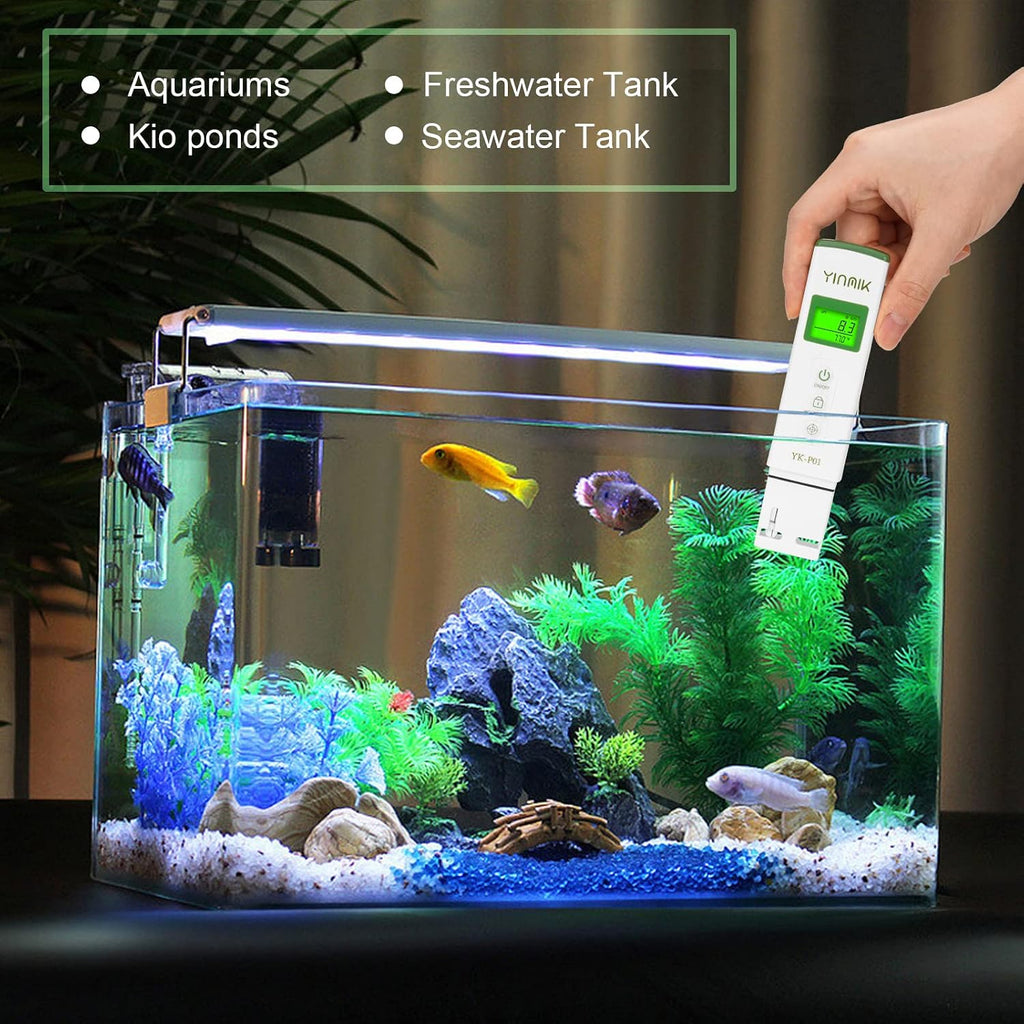 YKMINK YK-P01 pH Tester, Digital pH Meter for Water,pH Temp Meter with ATC