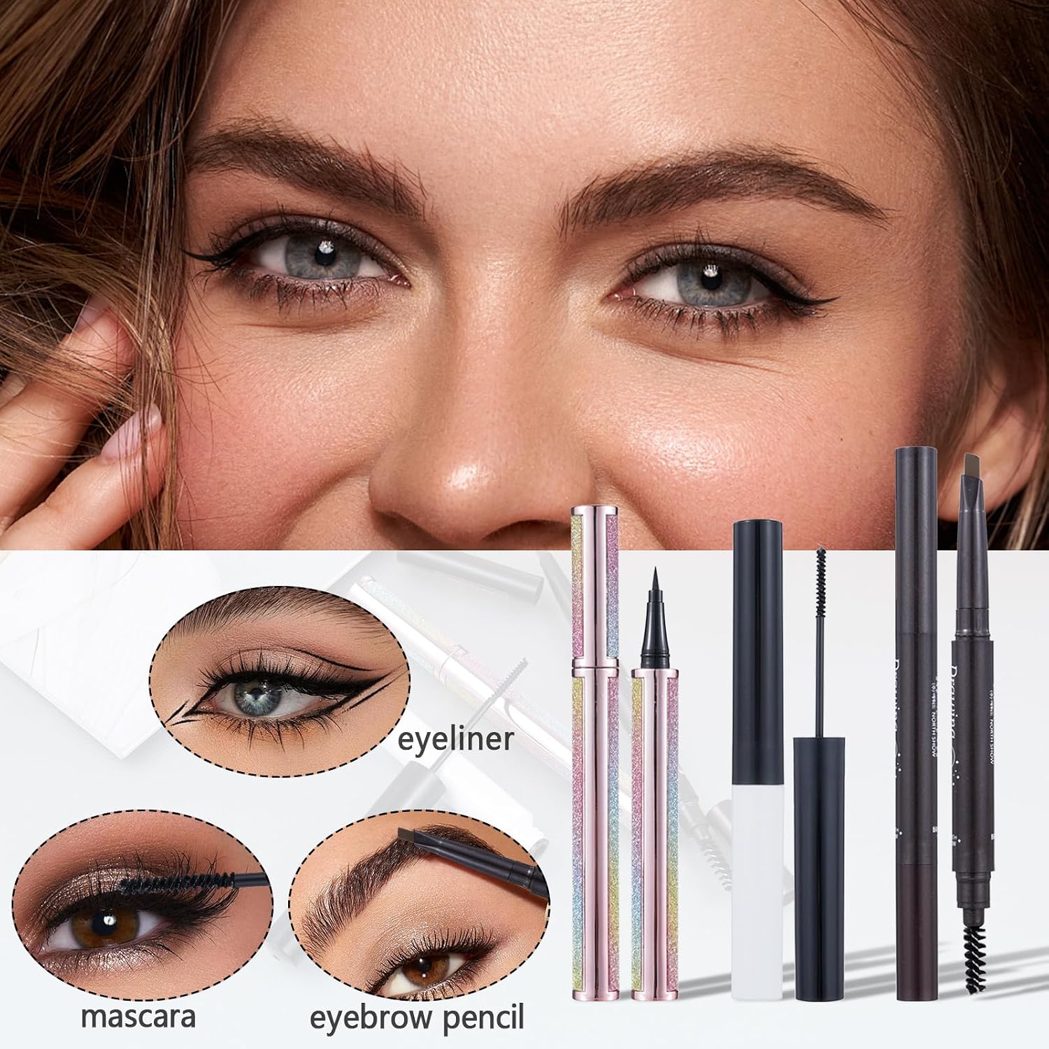Teen Makeup Kit For Girl Include Eyeshadow Palette,Eyeliner,Makeup Brush Set,Lipgloss Set,Mascara, Eyebrow Pencil
