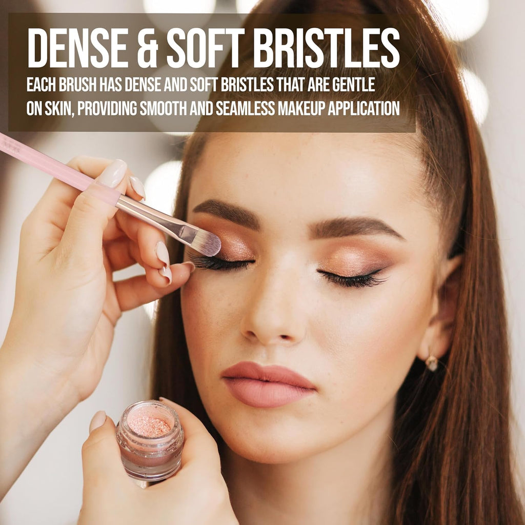 15pc Pro Beauty Brush Set - Makeup Brushes, Beauty Blenders, Spoolie
