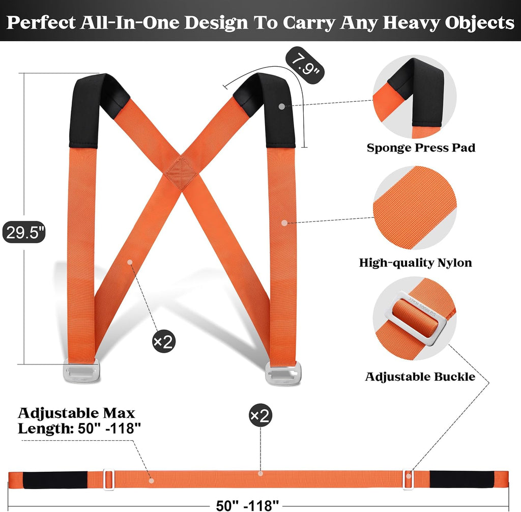 Moving Straps 2-Person Lifting Straps for Moving Item up to 800 lbs