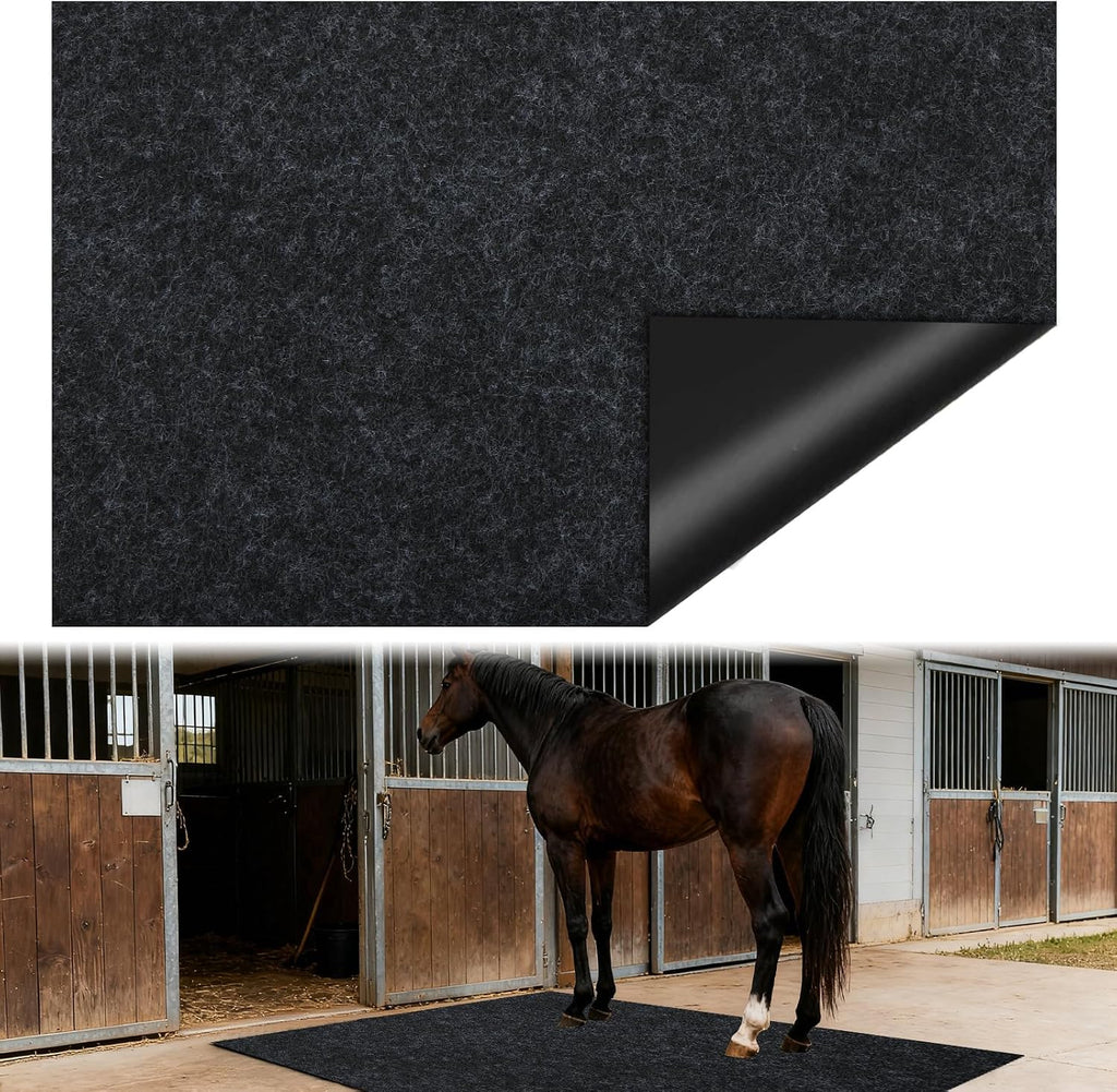 4x6 Ft Horse Stall Mat, Stable Mat for Horses Back Non-Slip Design Mat Backing Moisture Absorbent Easy to Clean for