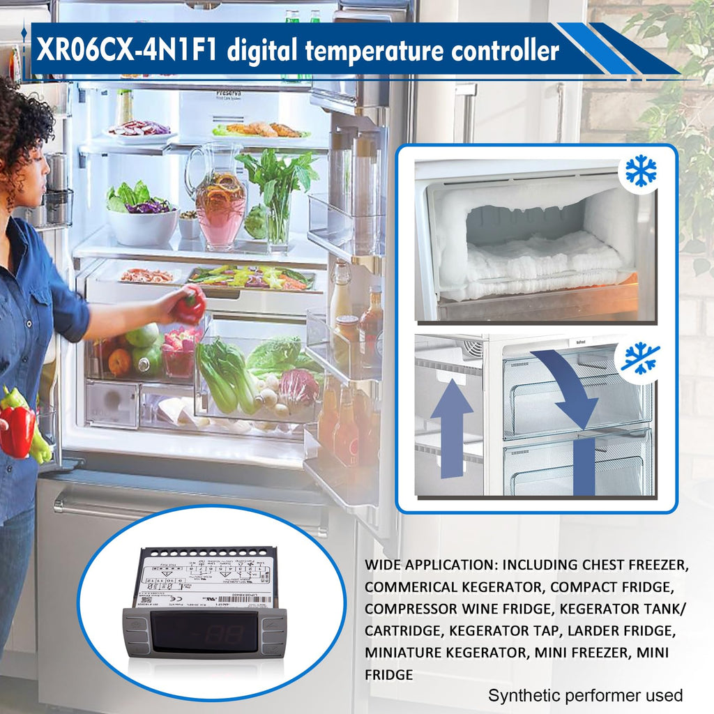 for Dixell XR06CX-4N1F1 Temperature Controller with 2 NTC Sensor Probe