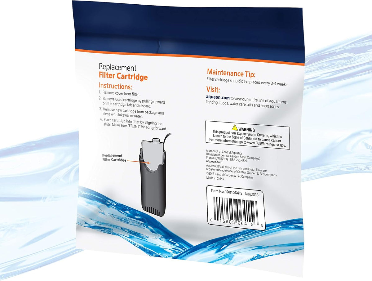 Genuine Aquarium Fish Tank Filter Cartridge, Extra Small, 3 Pack