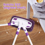 Collapsible Mop and Bucket Set with Sweeper Mop System and Mop Pads
