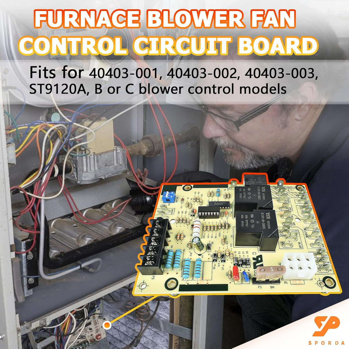 ST9120C Furnace Fan Control Board fits for Honeywell Furnace Fan