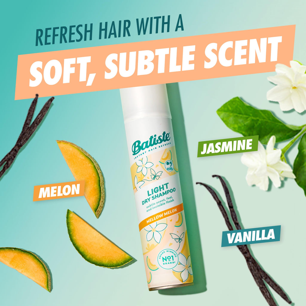 Light Dry Shampoo, Mellow Melon Fragrance, 3.81 Oz