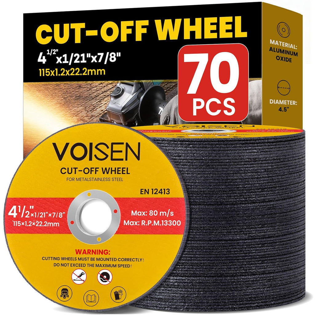 VOISEN 4 1/2 Cut Off Wheel,70 PCS Angle Grinder Cutting Disc