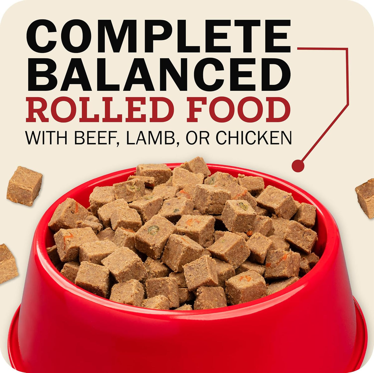 Redbarn Premium Semi-Moist Rolled Dog Food, Beef Recipe, 4 lb, 1 Count