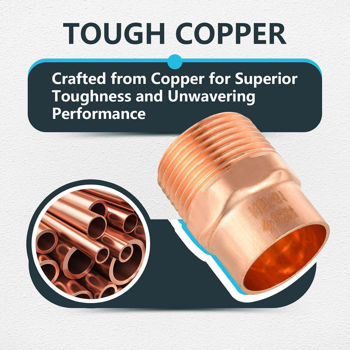10Pack Seelink 3/4" Copper x 3/4" Male NPT Adapter(COPPER061-10)