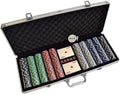 Poker Chip Set 11.5 Gram for Texas Holdem, Blackjack, Casino Gambling with Aluminum Case, Cards, Dealer Button