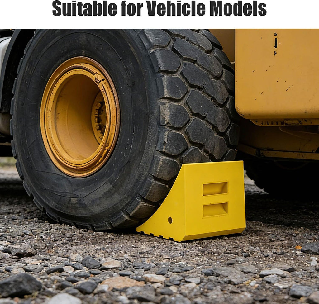 Extra Large Wheel Chocks for Tires Under 58" 180 Ton Load Capacity