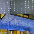 Icicle Dripping Lights, 13FT 144 LEDs 8 Modes Christmas Connectable Twinkle Window Curtain Fairy Waterfall Diwali