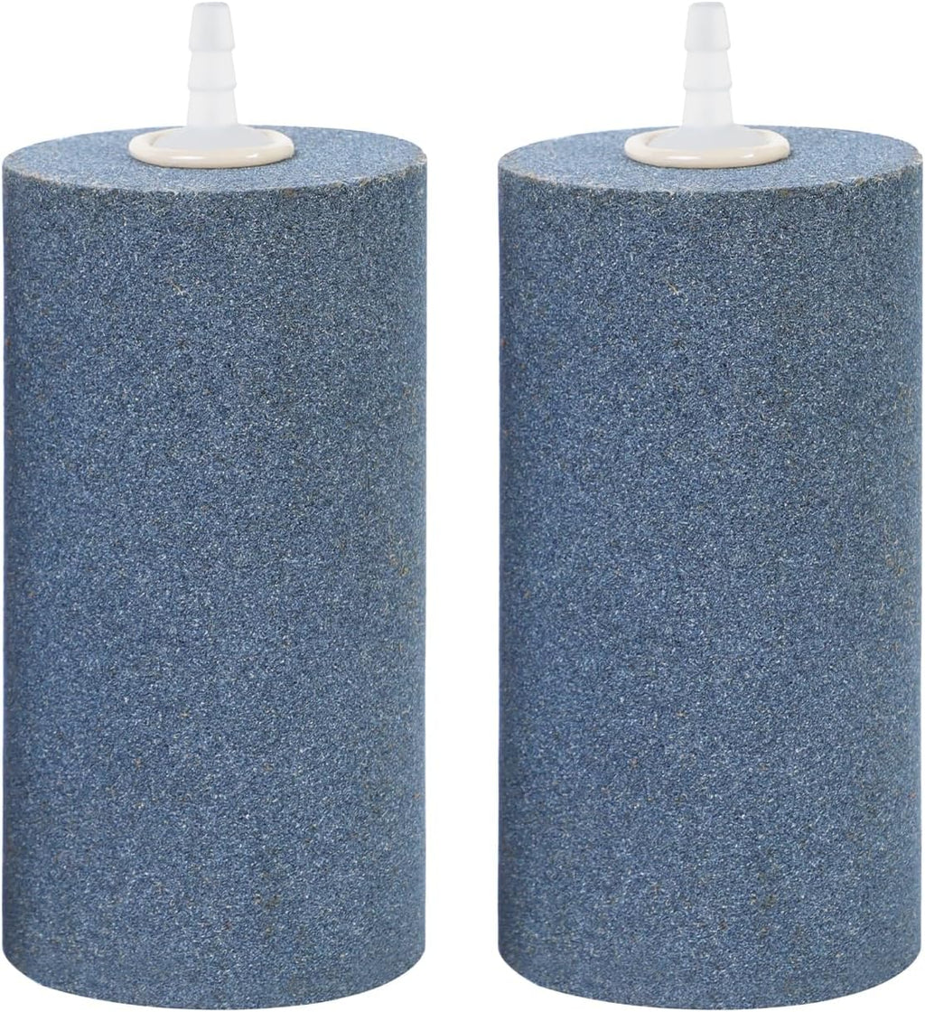 Aquarium Air Stone 4x2 inch 2 Pack, Large Airstone, Aerator Bubble Diffuser, Air Pump Accessories for Aquariums