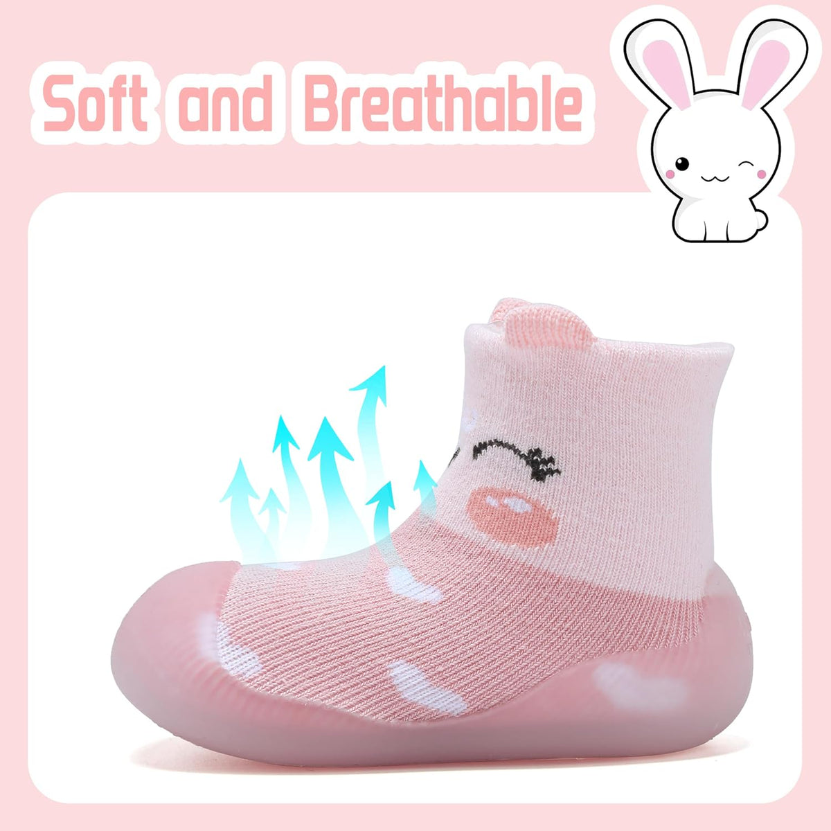 Baby Sock Shoes Boys Girls First Walking Shoes Soft Non Slip Slipper Infant