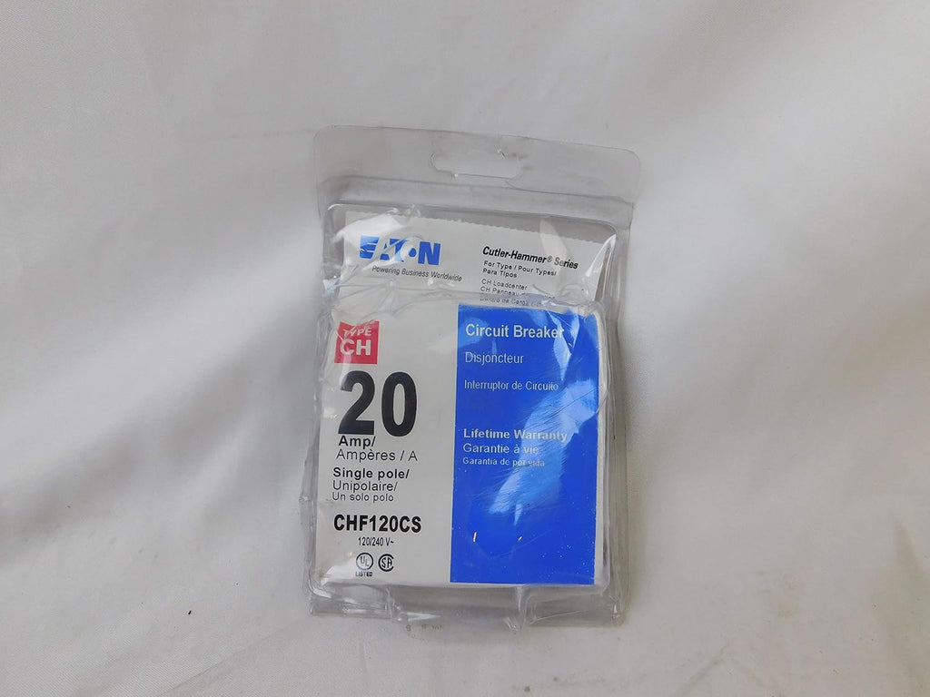 Eaton CHF120CS 20 Amp Cutler Hammer Single Pole Circuit Breaker