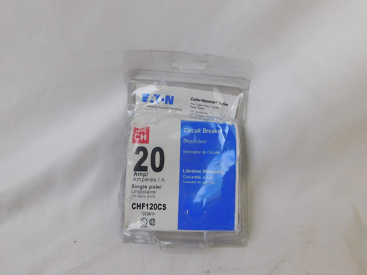 Eaton CHF120CS 20 Amp Cutler Hammer Single Pole Circuit Breaker