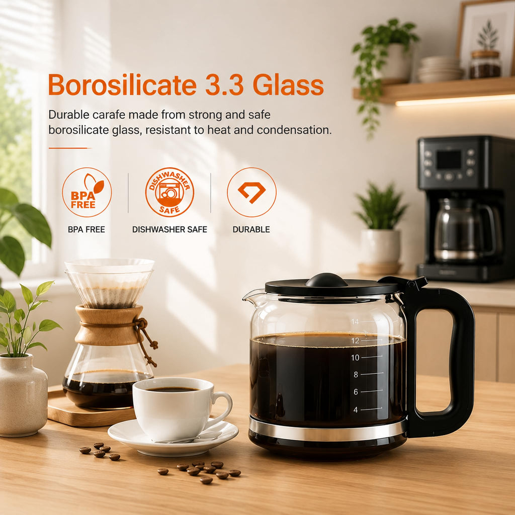 14 cups coffee maker replacement pot,compatible with mr coffee BVMC-PC14BL2
