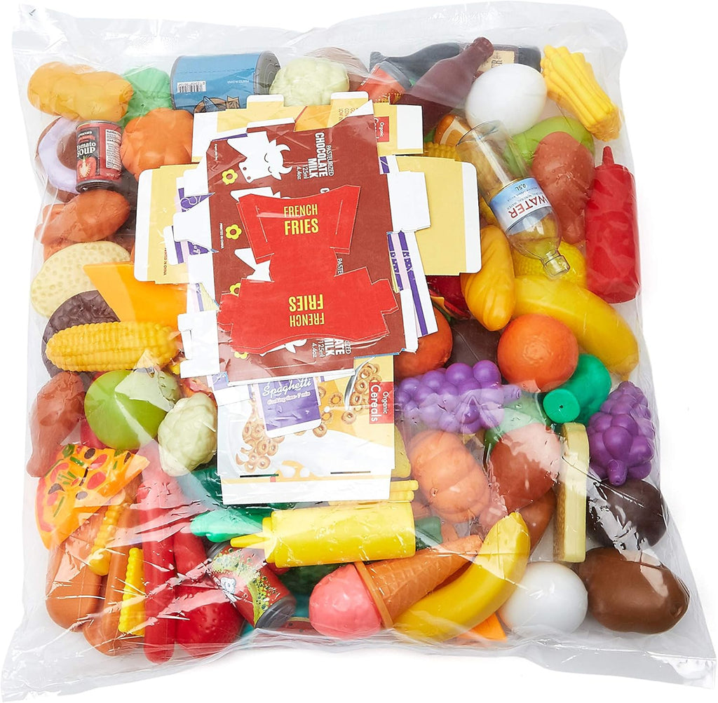 Pretend Play Food Toy Set for Kids Ages 3 and Up, 150 Pieces, Multicolor