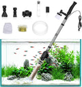 Aquarium Gravel Cleaner, 6-in-1 Electric Fish Tanks Gravel Vacuum | Anti-Clog Gravel Barrier, Sand Washer, Water