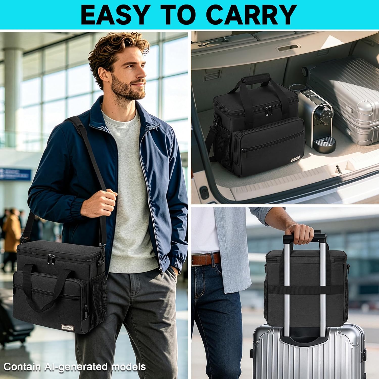 Coffee Maker Travel Bag Compatible with Keurig K-Mini Mate/Mate Plus,Single Serve Coffee Brewer Carrying Case with