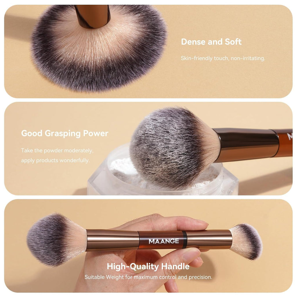 13 Pcs Foundation Makeup Brush Set With Bag, Make up Brushes, Double-End Multi Functional Makeup Brushes