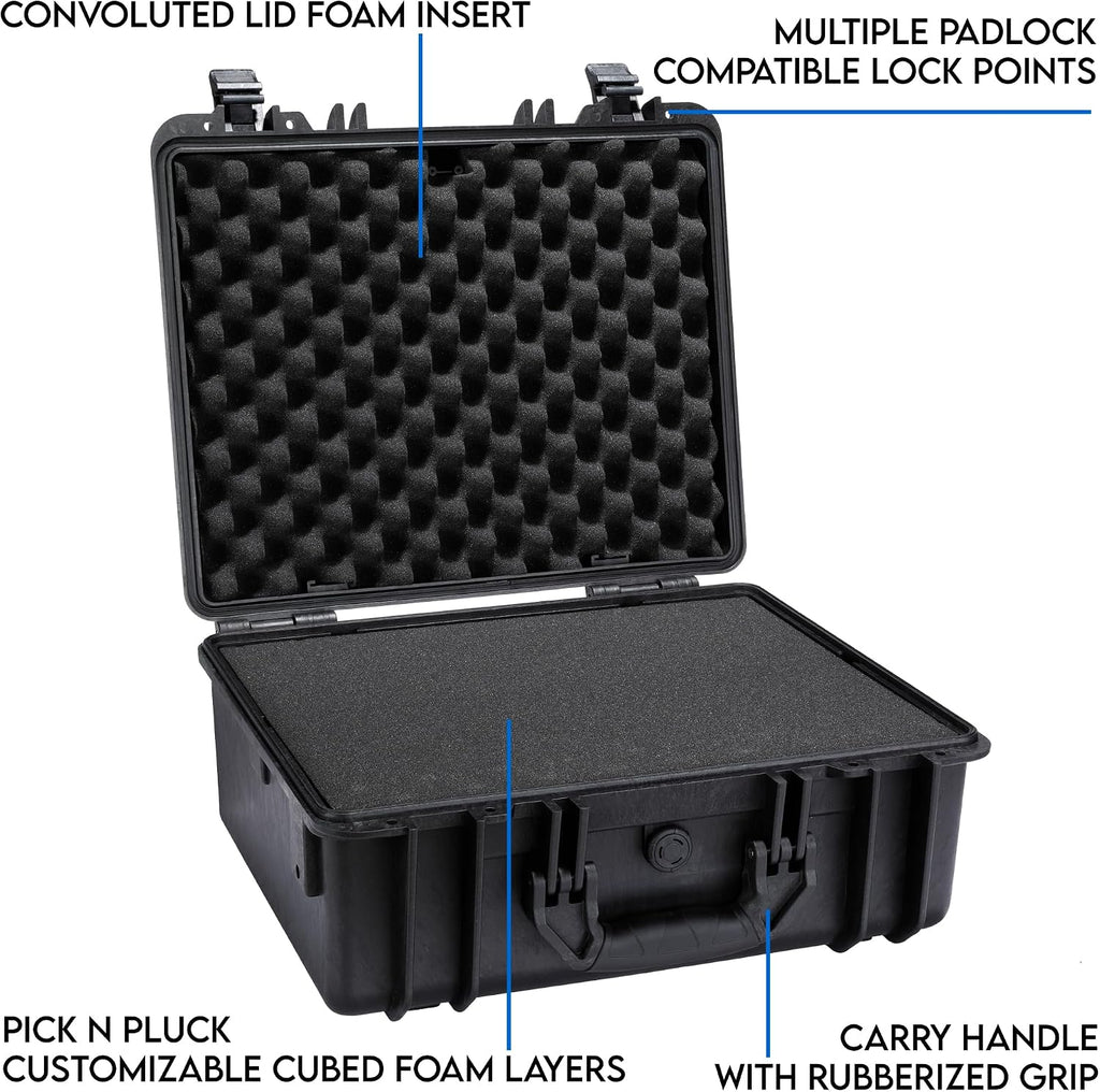 Cases - Element 4795F Waterproof Hard Case with Foam Insert - IP67 Dustproof | Impact-Resistant | 19 x 16 x 9 Ext Dim