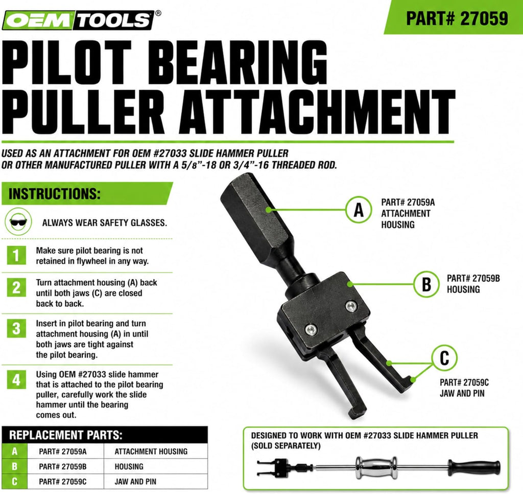 27059 Pilot Bearing Puller Attachment For Slide Hammer