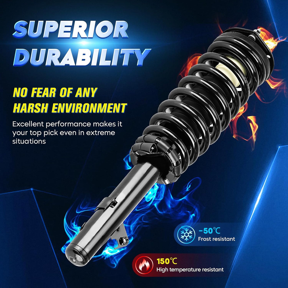 Front Strut Shock Assembly w/Coil Spring for Mazda 6 (Exc. Mazda Speed) 2003-2008, Replace 172195, Left & Right, 2PCS