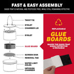 Oasis Ovi-Mini Mosquito Trap 4Pk, Home Outdoor Mosquito Control, Backyard Flying Insect Killer, Glue Board Bug