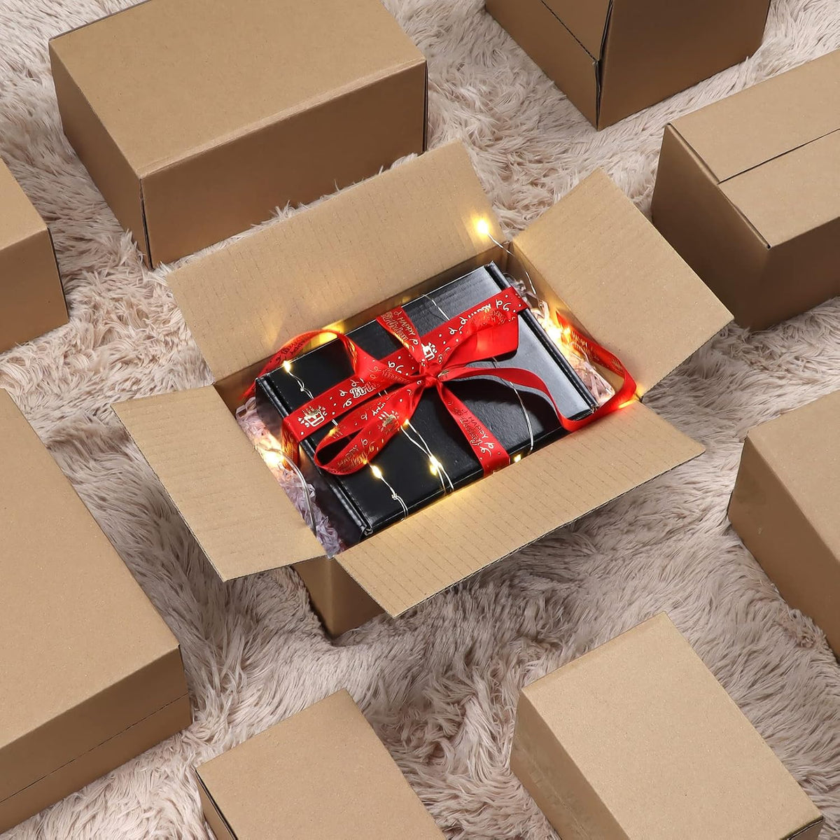 9x6x4 Shipping Boxes for Small Business, Cardboard Corrugated Mailing Packaging Box, 25 Packs