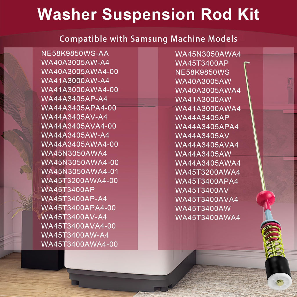 WA45T3400AP Washer Suspension Rods Kit Compatible With Samsung