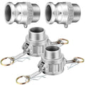 Hicarer 2 Type B Npt Cam Groove Hose Fitting 2 Type F Cam Lock Fitting 1.5"